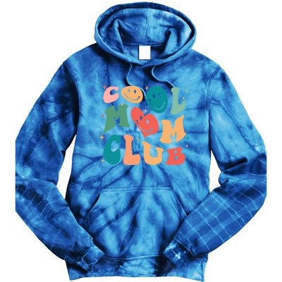 Cool Mom Club Groovy Retro Smile Cool Mom Club Aunties Gift Tie Dye Hoodie