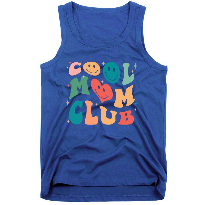 Cool Mom Club Groovy Retro Smile Cool Mom Club Aunties Gift Tank Top