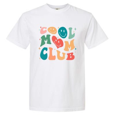 Cool Mom Club Groovy Retro Smile Cool Mom Club Aunties Gift Garment-Dyed Heavyweight T-Shirt