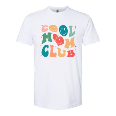 Cool Mom Club Groovy Retro Smile Cool Mom Club Aunties Gift Softstyle CVC T-Shirt