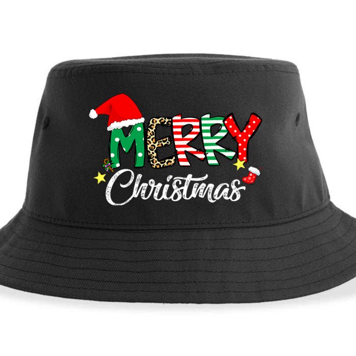 Cute Merry Christmas Matching Family Christmas Sustainable Bucket Hat