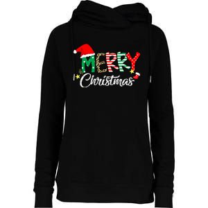 Cute Merry Christmas Matching Family Christmas Womens Funnel Neck Pullover Hood