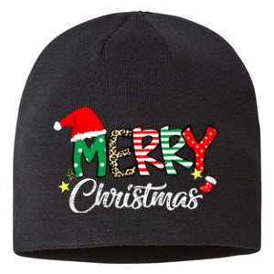 Cute Merry Christmas Matching Family Christmas Sustainable Beanie