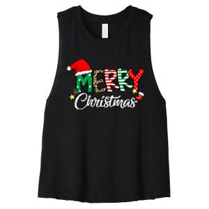 Cute Merry Christmas Matching Family Christmas Women's Racerback Cropped Tank