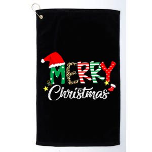 Cute Merry Christmas Matching Family Christmas Platinum Collection Golf Towel