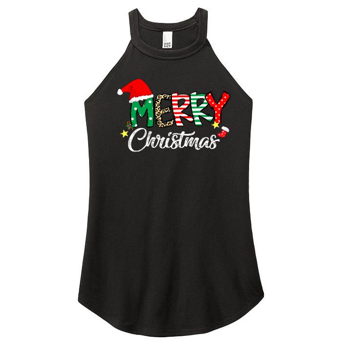 Cute Merry Christmas Matching Family Christmas Women's Perfect Tri Rocker Tank