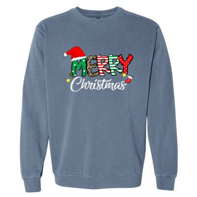 Cute Merry Christmas Matching Family Christmas Garment-Dyed Sweatshirt