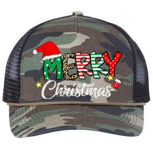 Cute Merry Christmas Matching Family Christmas Retro Rope Trucker Hat Cap