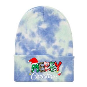 Cute Merry Christmas Matching Family Christmas Tie Dye 12in Knit Beanie