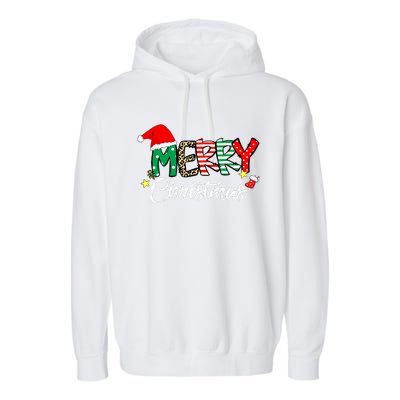 Cute Merry Christmas Matching Family Christmas Garment-Dyed Fleece Hoodie