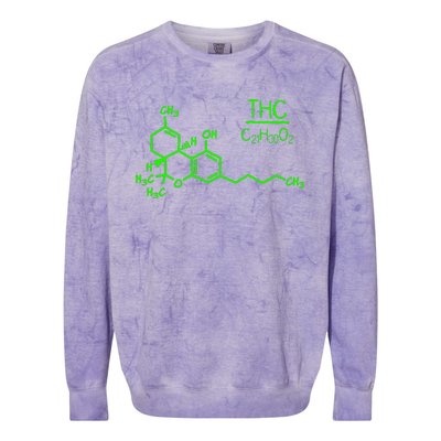 Cannabis Molecule Colorblast Crewneck Sweatshirt