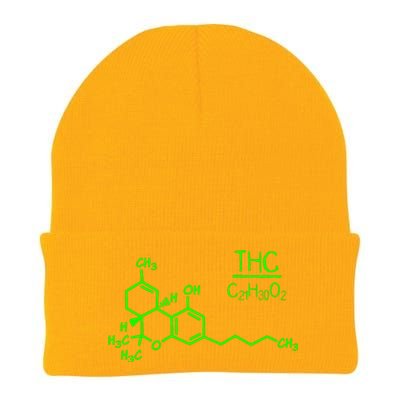 Cannabis Molecule Knit Cap Winter Beanie