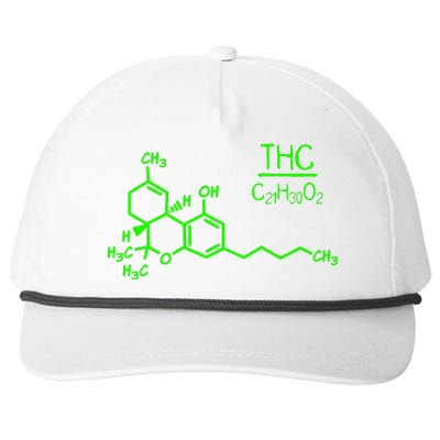 Cannabis Molecule Snapback Five-Panel Rope Hat