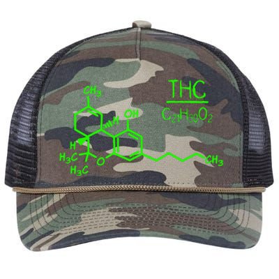 Cannabis Molecule Retro Rope Trucker Hat Cap