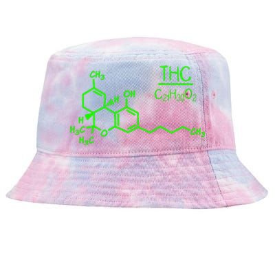 Cannabis Molecule Tie-Dyed Bucket Hat