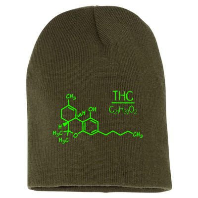 Cannabis Molecule Short Acrylic Beanie