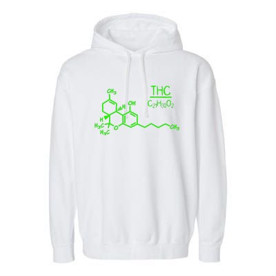 Cannabis Molecule Garment-Dyed Fleece Hoodie