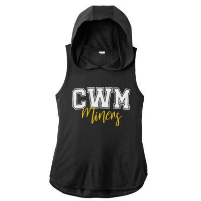 Cwm Miners Ladies PosiCharge Tri-Blend Wicking Draft Hoodie Tank