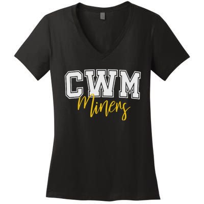 Cwm Miners Women's V-Neck T-Shirt