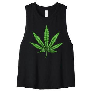 Cannabis Marijuana Women's Racerback Cropped Tank