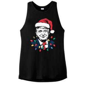 Christmas Maga Christmas Trump Funny Holiday Ladies PosiCharge Tri-Blend Wicking Tank