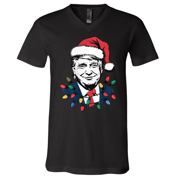 Christmas Maga Christmas Trump Funny Holiday V-Neck T-Shirt