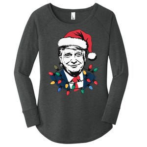 Christmas Maga Christmas Trump Funny Holiday Women's Perfect Tri Tunic Long Sleeve Shirt