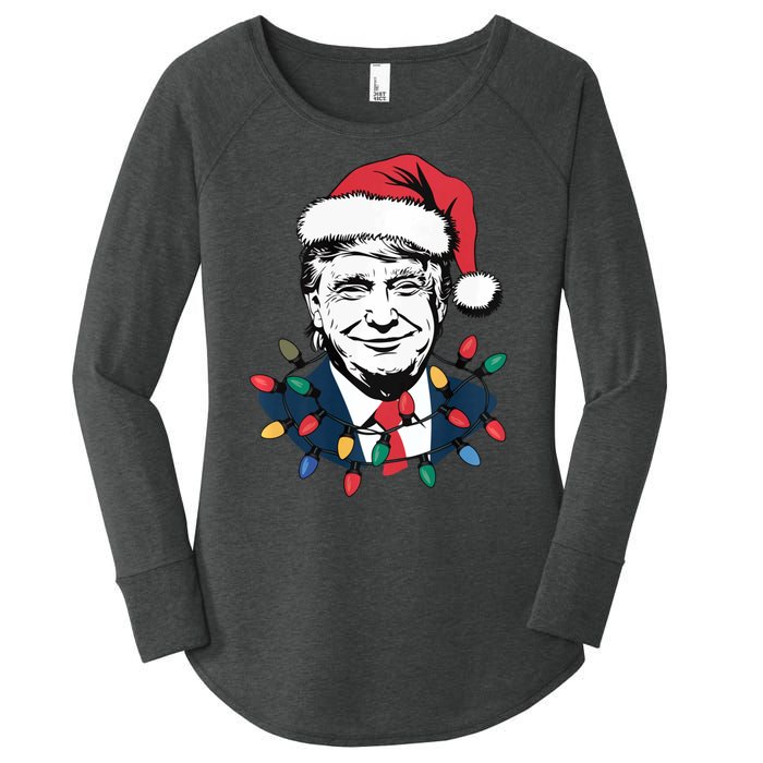 Christmas Maga Christmas Trump Funny Holiday Women's Perfect Tri Tunic Long Sleeve Shirt