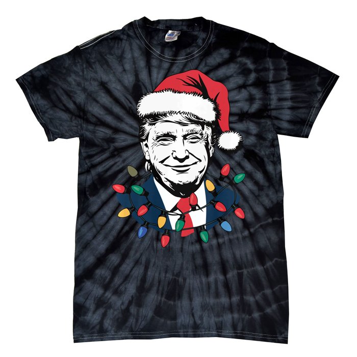 Christmas Maga Christmas Trump Funny Holiday Tie-Dye T-Shirt