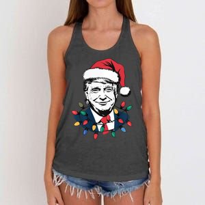 Christmas Maga Christmas Trump Funny Holiday Women's Knotted Racerback Tank