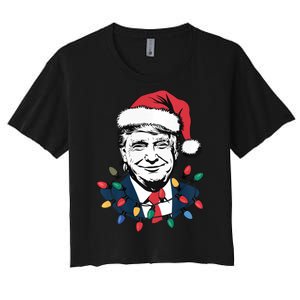 Christmas Maga Christmas Trump Funny Holiday Women's Crop Top Tee