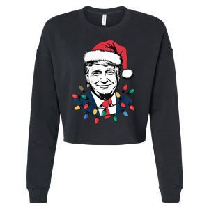 Christmas Maga Christmas Trump Funny Holiday Cropped Pullover Crew