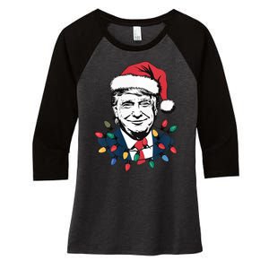 Christmas Maga Christmas Trump Funny Holiday Women's Tri-Blend 3/4-Sleeve Raglan Shirt