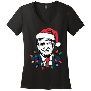 Christmas Maga Christmas Trump Funny Holiday Women's V-Neck T-Shirt