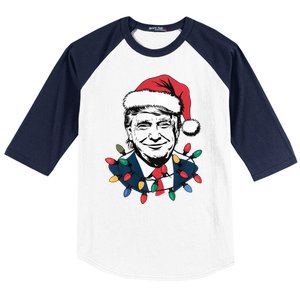 Christmas Maga Christmas Trump Funny Holiday Baseball Sleeve Shirt