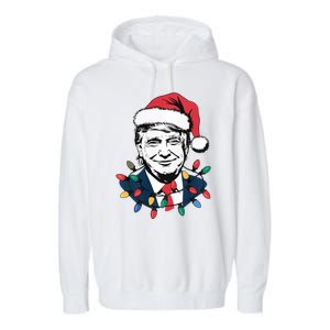 Christmas Maga Christmas Trump Funny Holiday Garment-Dyed Fleece Hoodie