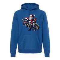 Cute Maine Coon Santa Hat Trex Christmas Maine Coon Owners Gift Premium Hoodie