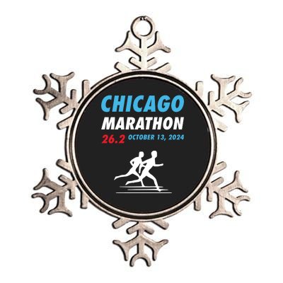 Chicago Marathon Metallic Star Ornament