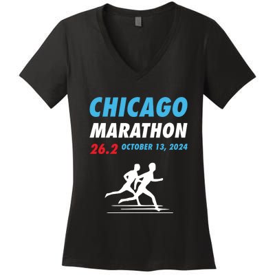 Chicago Marathon Women's V-Neck T-Shirt