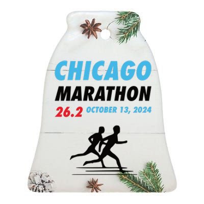 Chicago Marathon Ceramic Bell Ornament