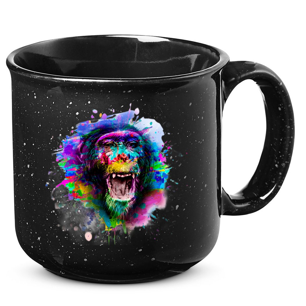 Colorful Monkey 15oz Campfire Ceramic Mug