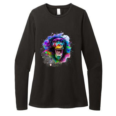 Colorful Monkey Womens CVC Long Sleeve Shirt