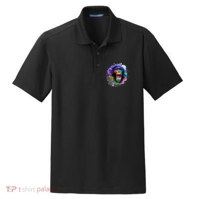 Colorful Monkey Dry Zone Grid Polo