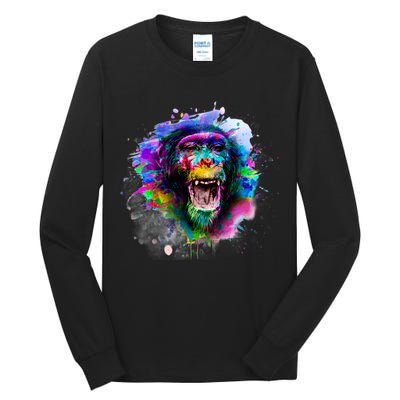 Colorful Monkey Tall Long Sleeve T-Shirt