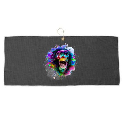 Colorful Monkey Large Microfiber Waffle Golf Towel