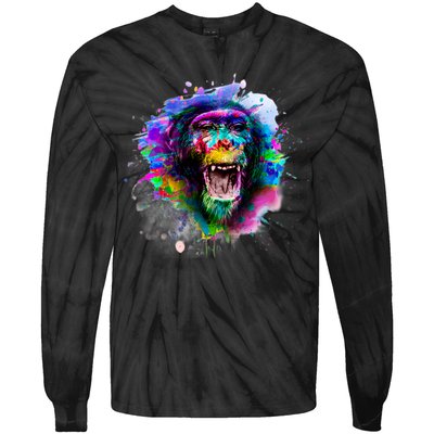 Colorful Monkey Tie-Dye Long Sleeve Shirt