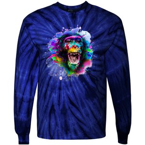 Colorful Monkey Tie-Dye Long Sleeve Shirt