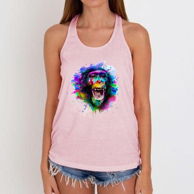 Colorful Monkey Women's Knotted Racerback Tank