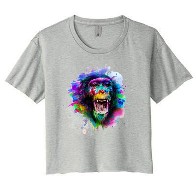 Colorful Monkey Women's Crop Top Tee