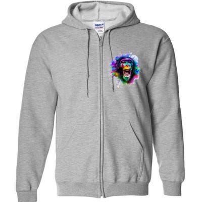 Colorful Monkey Full Zip Hoodie